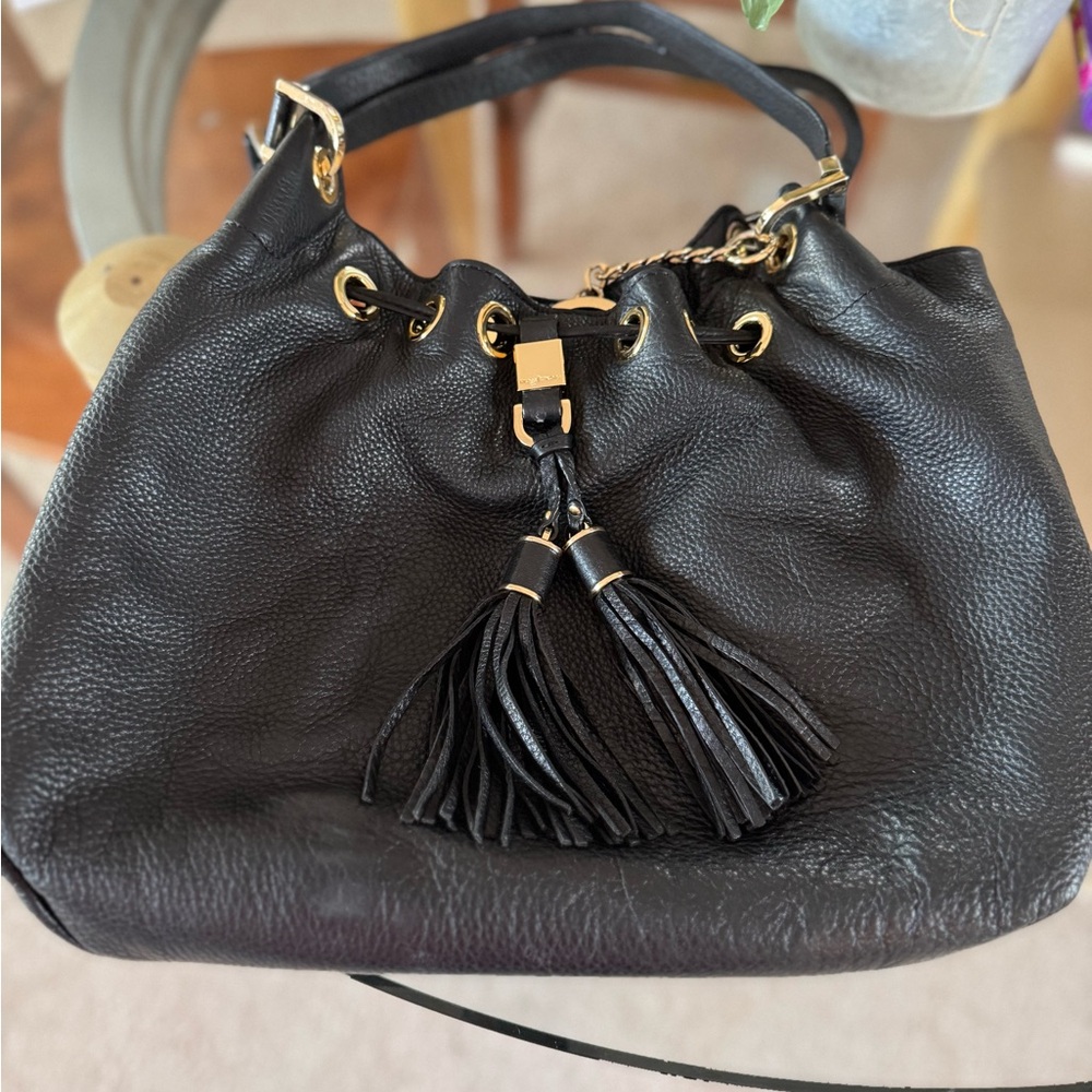 Michael Kors Camden Leather Drawstring Purse Bag